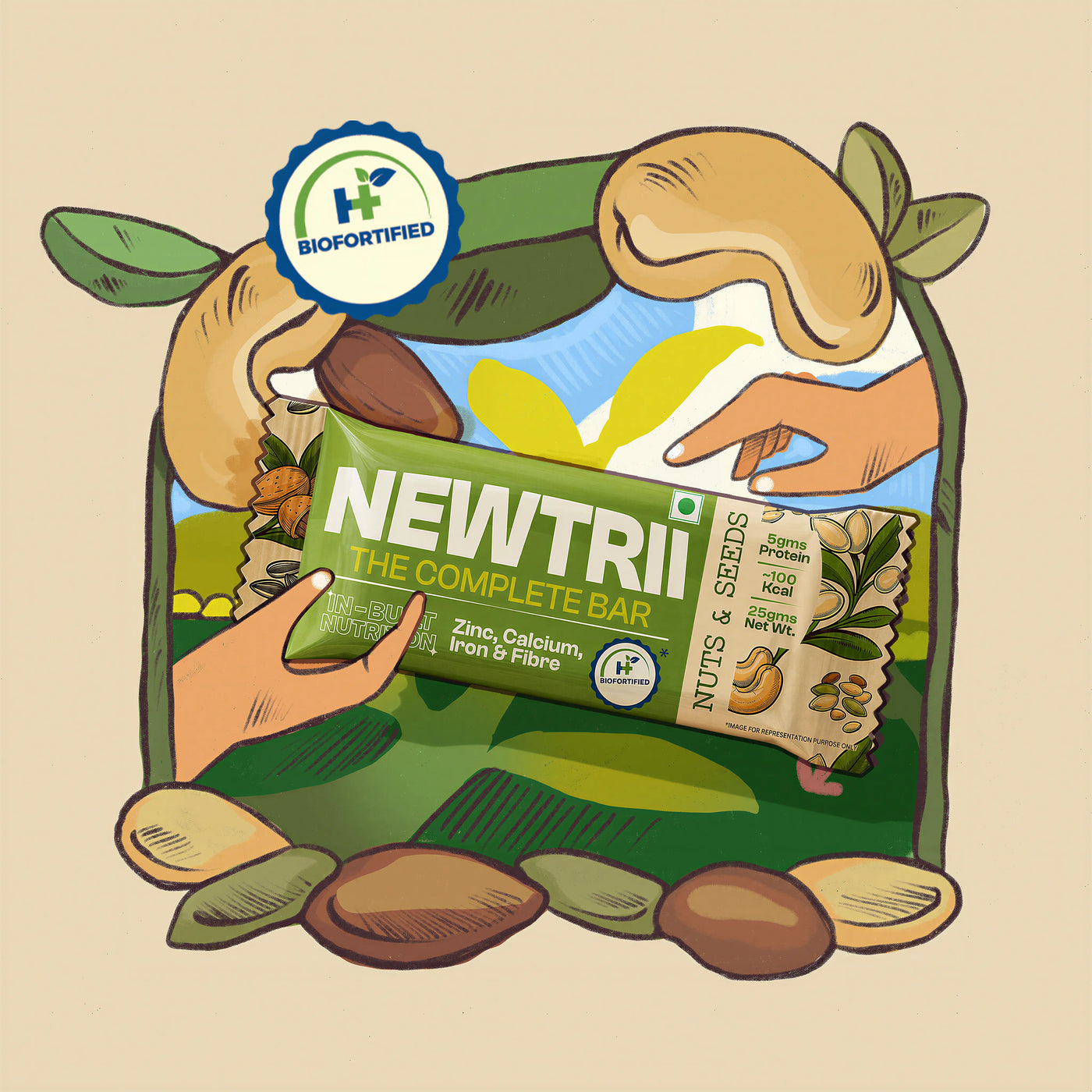 Newtrii Nuts & Seeds Bar - Pack of 12