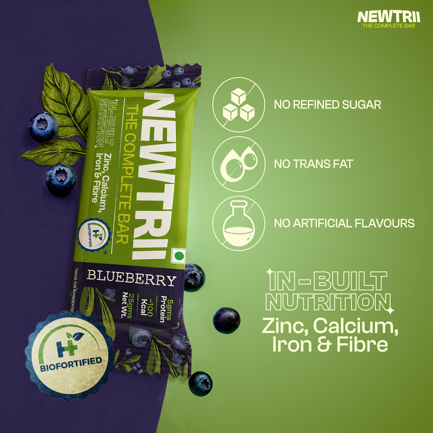 Newtrii Blueberry Bar - Pack of 12