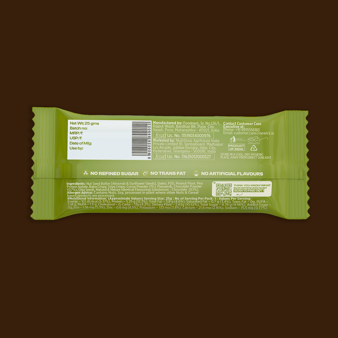 Newtrii Chocolate Bar - Pack of 12