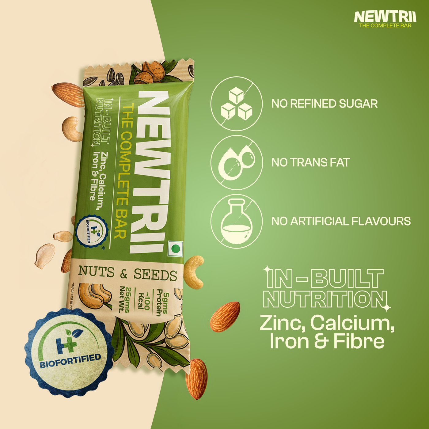Newtrii Nuts & Seeds Bar - Pack of 12